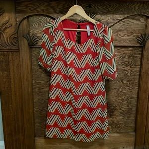 Geometric print dress